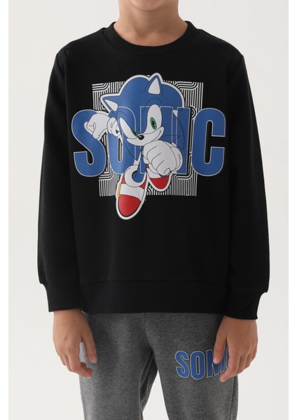 Siyah Baskılı Erkek Çocuk Eşofman Takımı fırsatları