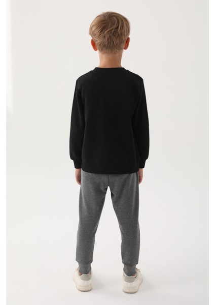 Siyah Baskılı Erkek Çocuk Eşofman Takımı indirimleri