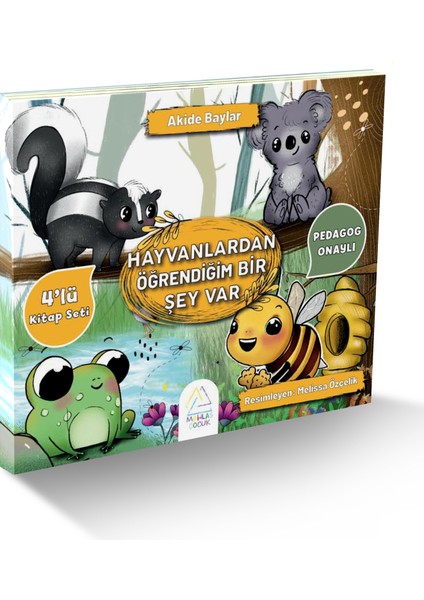 Hayvanlardan Öğrendiğim Bir Şey Var ( 4 Kitaplık Set ) - Akide Baylar