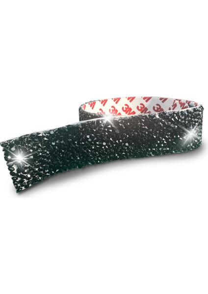 Siyah Taşlı Kendinden Yapışkanlı Bant En:2,5cm Boy:40cm