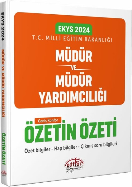 2024 MEB EKYS Müdür ve Müdür Yardımcılığı Özetin Özeti