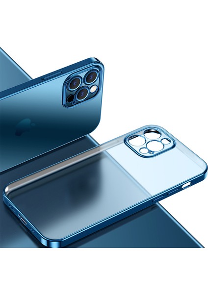 Elektrokaplatma Metalik Doku Kenarı Yumuşak Tpu Kasa Cep Telefonu Kapak Koruyucusu Iphone 12 Pro-Morası Için (Yurt Dışından) modelleri