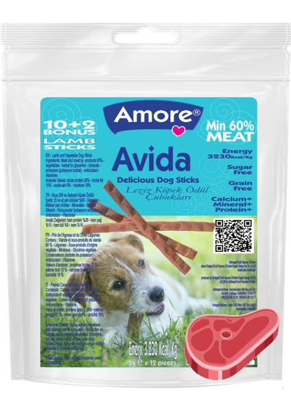 Avida Duo 36 Mi x Tahılsız Köpek Ödül Çubuk Sticks 12 x Kuzu Etli 24 x Balık