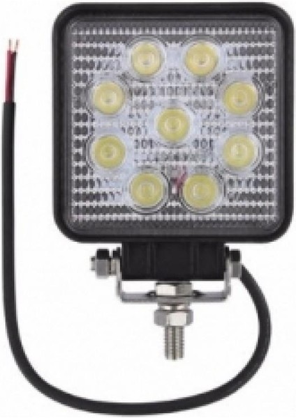 Çalışma Lambası 9 Ledli Kare 12V-24V 27W-BEYAZ