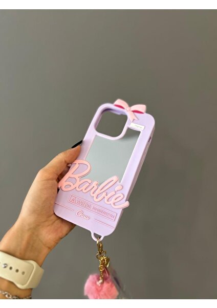 Iphone 14 Pro Max Uyumlu Aynalı Barbie Kılıf Lila