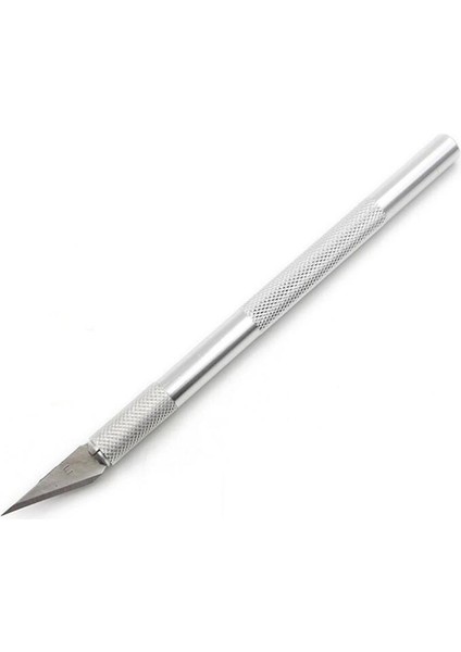Metal Saplı, Emniyet Kapaklı Maket Bıçağı- 5 Yedek Uç Ile