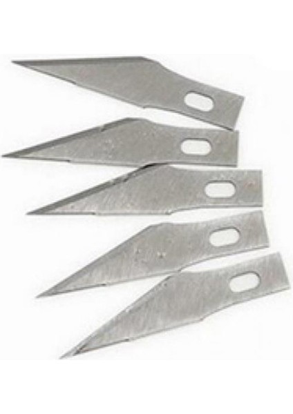 Metal Saplı, Emniyet Kapaklı Maket Bıçağı- 5 Yedek Uç Ile