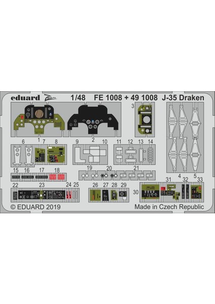 FE1008 1/48 J-35 Draken 1/48 For Hasegawa