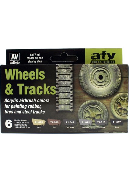 71213 6 x 17 ml Wheels & Tracks Model Air Serisi Model Boyası Seti