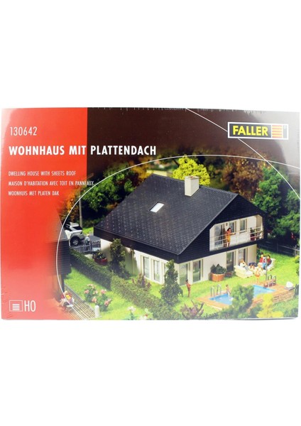 130642 1/87 Ölçek, Metal Çatılı Villa Plastik Model Kiti