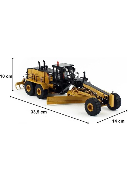 85552 1/50 Ölçek, Cat 24 Grayder, Sergilemeye Hazır Metal Iş Makinası Modeli
