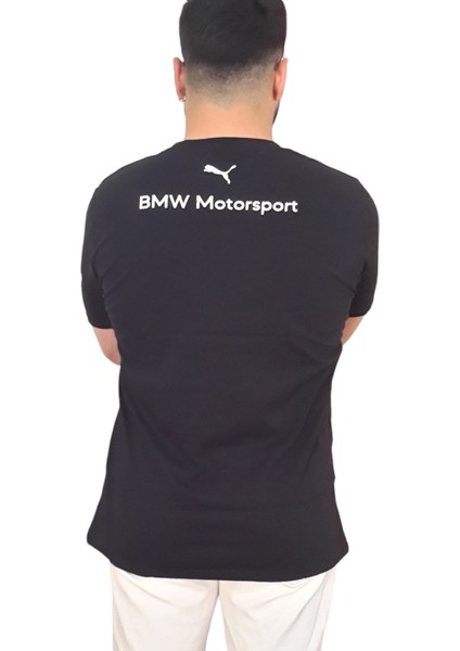Erkek Bisiklet Yakalı Bmw Baskılı Kısa Kollu Lacivert Tişört Ety-Bmw fiyatları