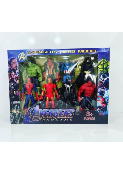 Marvel Avengers 8'li Figür Seti Işıklı Eklemli Karakterler