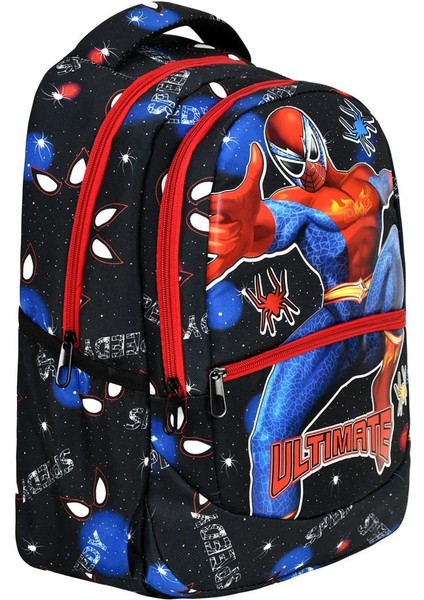 Siyah Ilkokul Örümcek Adam Desenli Ilkokul Çantası + Beslenme Çantası modelleri