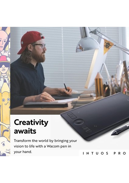 Intuos Pro Küçük Bluetooth Grafik Çizim Tableti