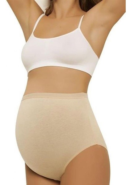 Toparlayıcı Etkili Yüksek Bel Kadın Hamile Soft Külot Korse Ten