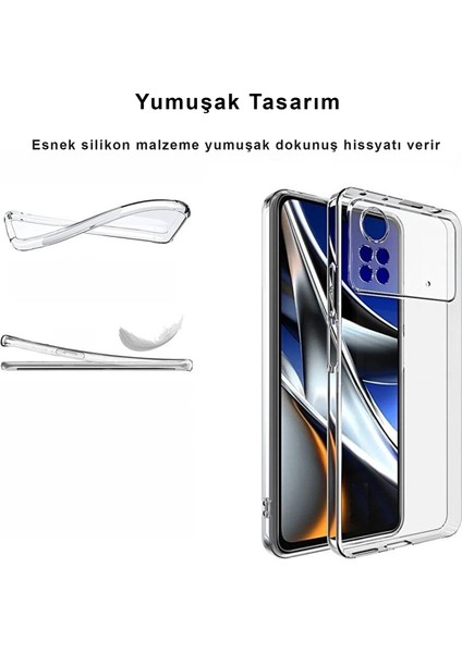 Poco X4 Pro 5g Kılıf Şeffaf Kamera Korumalı Tıpalı Yumuşak Silikon modelleri