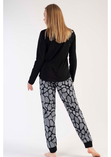 Pamuklu Kadın Uzun Kol Pijama Takım