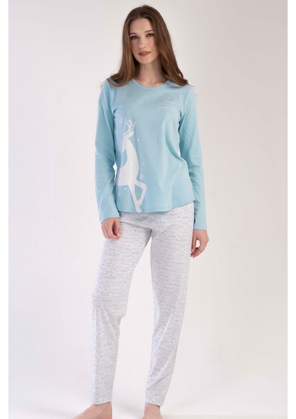 Kadın Uzun Kol Pijama Takım