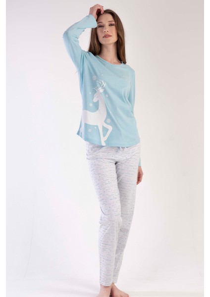 Kadın Uzun Kol Pijama Takım