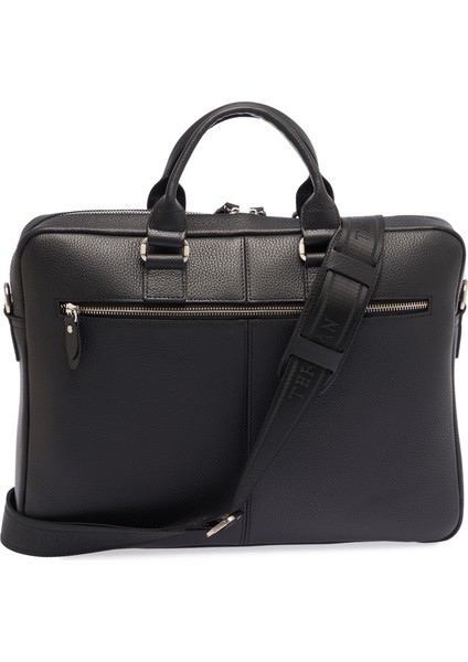 Siyah Hakiki Deri Erkek Evrak Çantası - S1EV00021476-A41