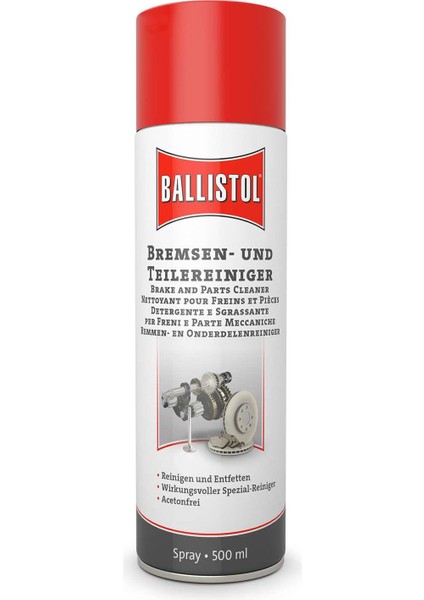 Balllistol 25340 500ML Fren ve Metal Parçalar Için Temizleyici Sprey Yağ