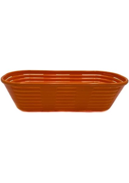 Kırmızı Oval Plastik Bambu Tipi Mayalama Sepeti 25X14X9 cm