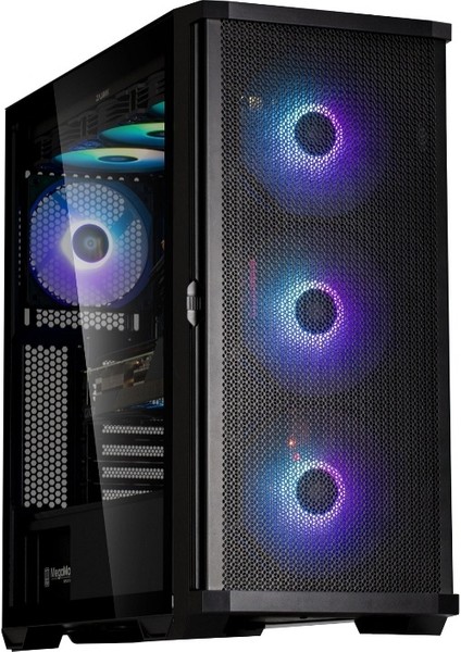 Z10-PLUS Atx Mıd Tower Sıyah Kasa 2 x USB 3.0, 1 x USB Type-C,1 x Mikrofon, 1 x Kulaklık, 3x 140MM Argb(Ön), 1x 120MM Argb(Arka)