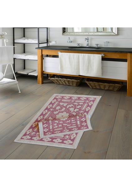 Eko Cotton Bukle Klozet Takımı 2 Pcs Sarmaşik Pudra
