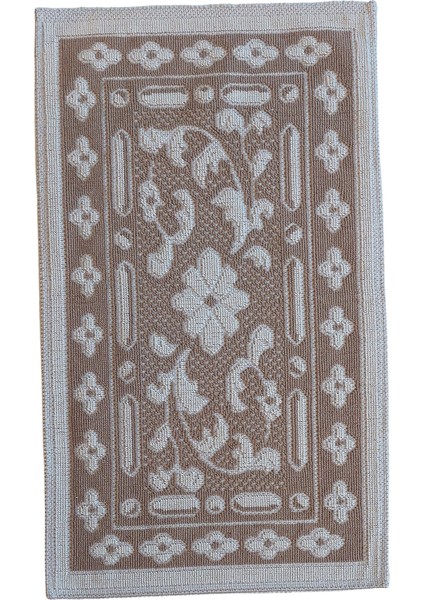Eko Cotton Bukle Klozet Takımı 2 Pcs Sarmaşik Kahve