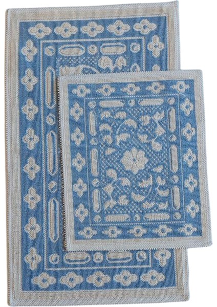 Eko Cotton Bukle Klozet Takımı 2 Pcs Sarmaşik Mavi̇ fırsatları