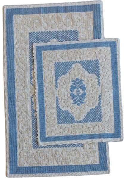 Eko Cotton Bukle Klozet Takımı 2 Pcs Osmanli Mavi̇