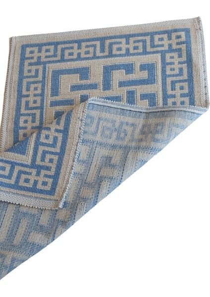 Eko Cotton Bukle Klozet Takımı 2 Pcs Domi̇no Mavi̇