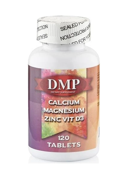 Kalsiyum Magnezyum Çinko D3 Vitamini 120 Tablet Calcium Magnesium Zinc Vitamin D