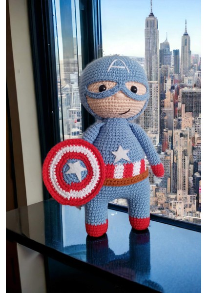 Ezgi's Babies Kaptan Amerika Amigurumi El Örgüsü Oyuncak