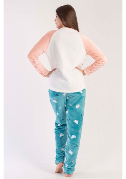 Kadın Welsoft Uzun Kol Ceblı Pijama Takım