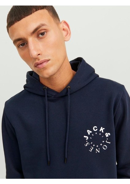 Jack & Jones Jjwarrıor Sweat Hood Lacivert