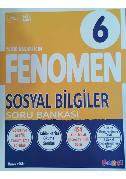 Fenomen Okul Yayınları 6.Sınıf Yeni Sosyal Bilgiler  Soru Bankası