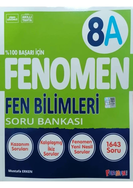 Fenomen Okul Yayınları 8.Sınıf LGS Yeni Baskı Fen Bilimleri - A Soru Bankası