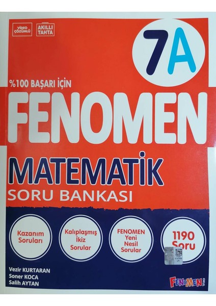 Fenomen Okul Yayınları 7.Sınıf Yeni Matematik - A - Soru Bankası