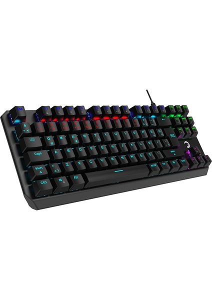 Overlord 60M Mekanik Mavi Switch Türkçe Q 88 Tuş USB Gaming Klavye - 3 Yıl Garantili