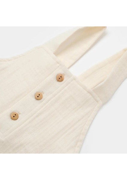 %100 Organik Müslin Cepli Salopet Bebek Tulum CSYM700 fırsatları