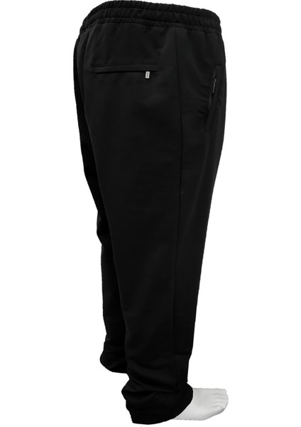 Siyah Erkek Iki Iplik Klasik Model Cepli Düz Paça Büyük Beden Eşofman Altı EDY0032 fiyatları