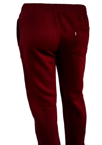 Bordo Kadın Iki Iplik Flato Cepli Lyc Düz Paça Büyük Beden Eşofman Altı 130 fiyatları