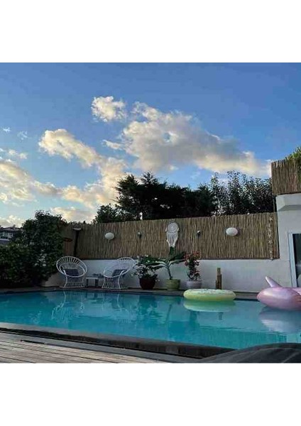 80 Cm x 5 Metre Kamış Hasır Balkon Çiti Bahçe Çiti Dekorasyon Gölgelik
