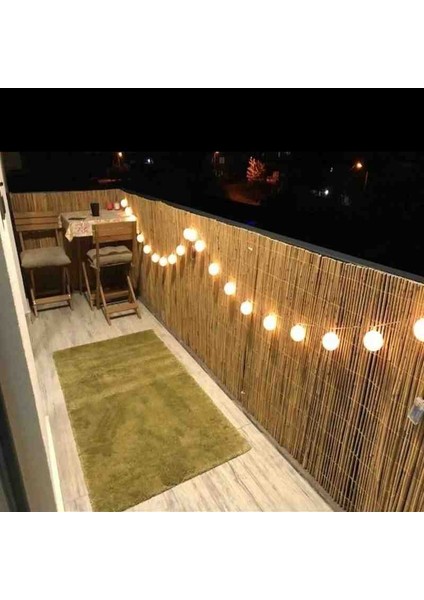 80 Cm x 4.50 Metre Kamış Hasır Balkon Çiti Dekorasyon Gölgelik Bambu Çit