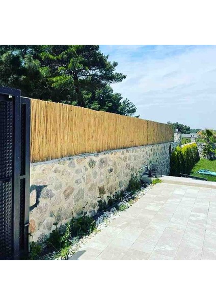 80 Cm x 2.50 Metre Kamış Hasır Balkon Çiti Bahçe Çiti Bambu Çit Dekorasyon