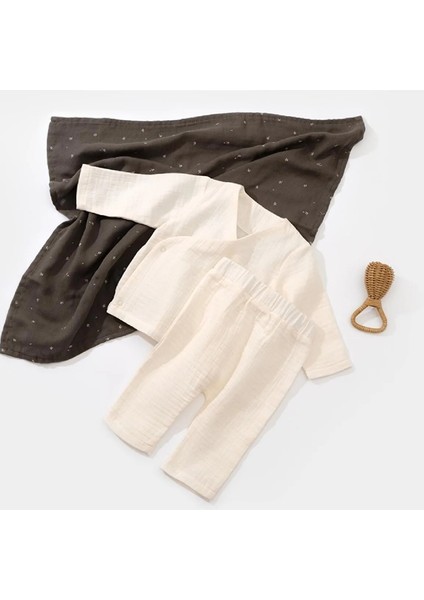 Organik Kruvaze Çıtçıtlı Uzun Kollu Bebek Takım CSYM701