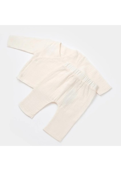 Organik Kruvaze Çıtçıtlı Uzun Kollu Bebek Takım CSYM701 fiyatları