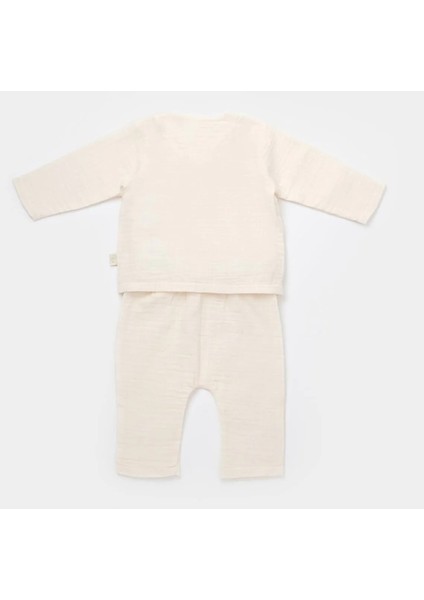 Organik Kruvaze Çıtçıtlı Uzun Kollu Bebek Takım CSYM701 modelleri